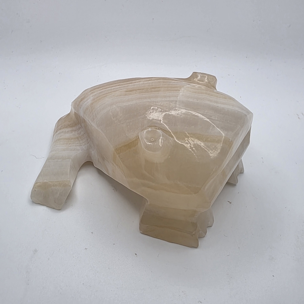 Hand-Carved Stone Frog Figurine | Onyx Toad | 3.5"